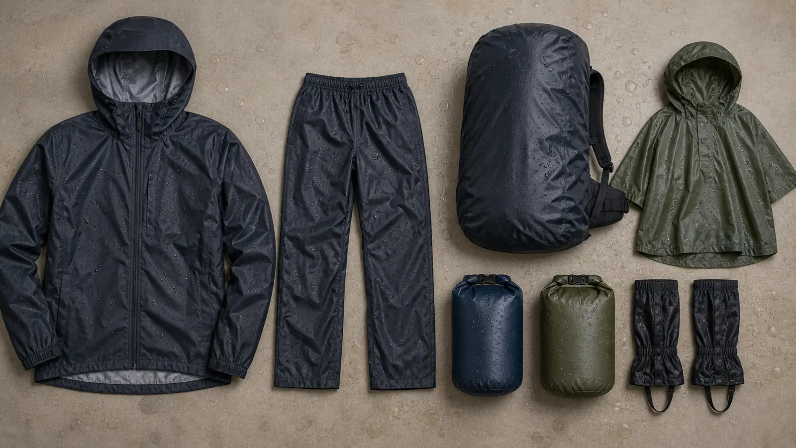 Waterproof jacket and pack cover prepared for changing Inca Trail weather