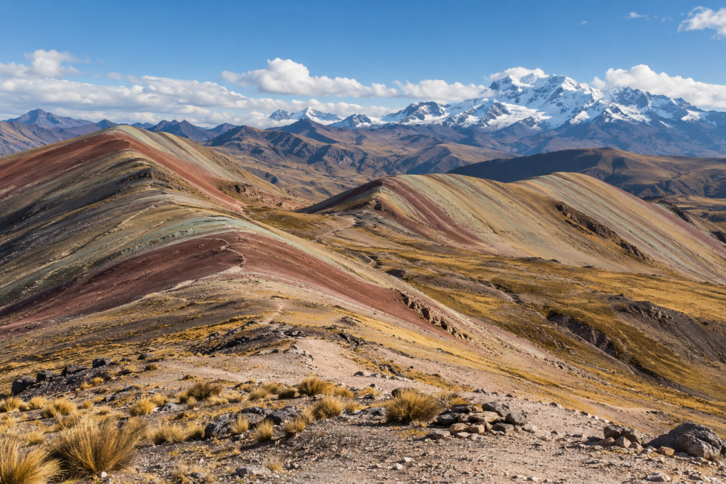 Cordillera de colores de Palccoyo y nevado Ausangate